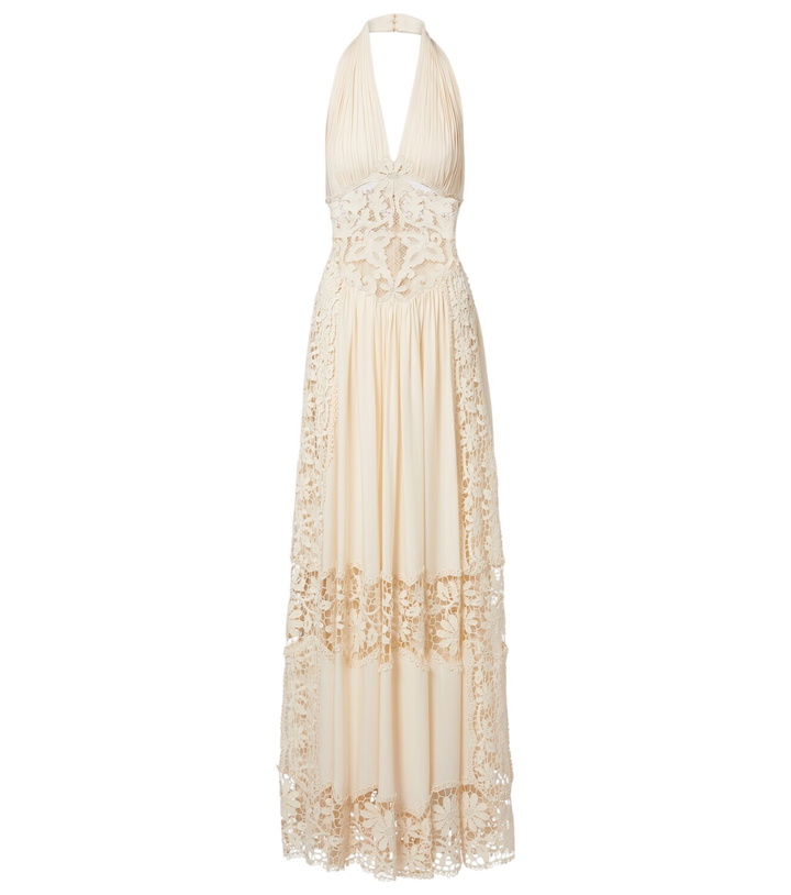 Photo: Elie Saab Georgette and macramé gown