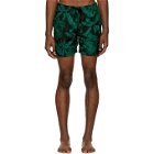 Bather Black Tropical Palms Swim Shorts