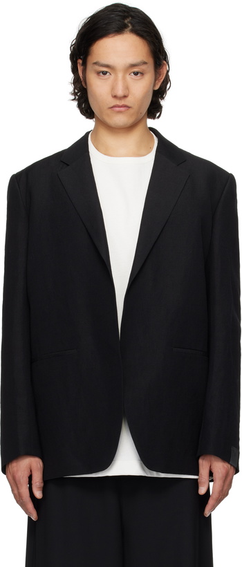 Photo: N.Hoolywood Black Buttonless Blazer