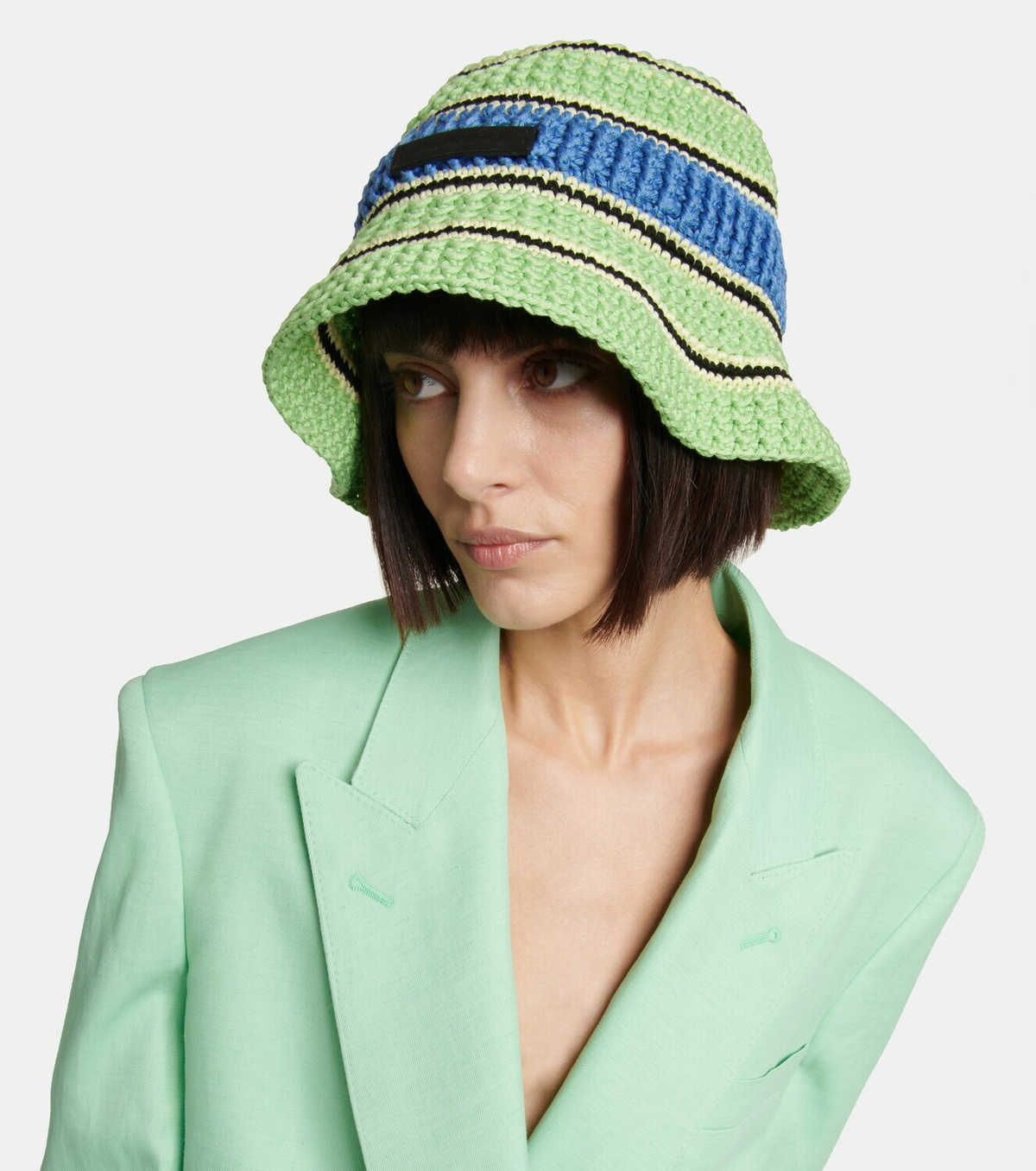 ハット STELLA MCCARTNEY COTTON LOGO BUCKET HAT Stella McCartney - Logo cotton crochet bucket hat Stella
