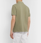 AMI - Slim-Fit Logo-Appliquéd Cotton-Piqué Polo Shirt - Green