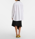 The Attico Asymmetric virgin wool wrap skirt