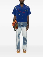 Glass Cypress Blue Nightsky Silk Shirt