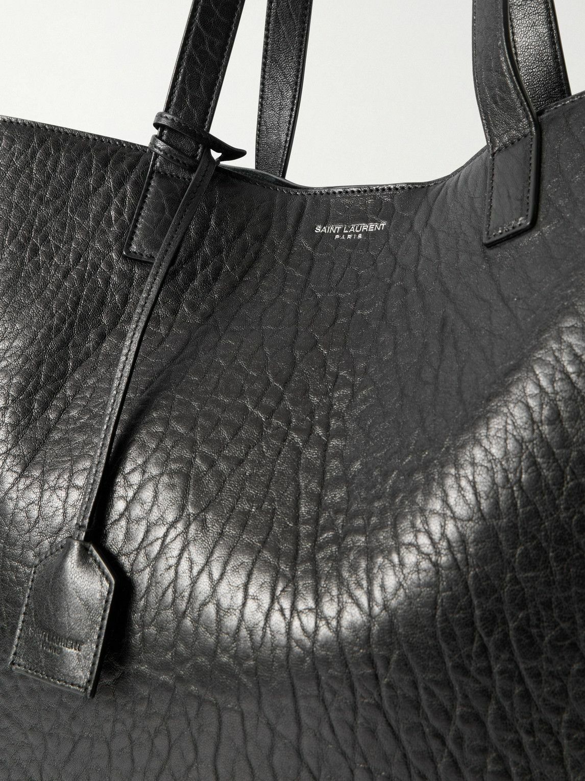 SAINT LAURENT - Full-Grain Leather Tote Bag