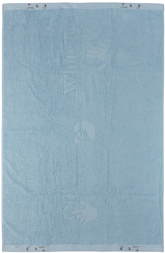 Photo: Off-White Blue Swimming Logo Shower Towel