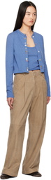 The Elder Statesman Blue Nora Lite Crew Cardigan