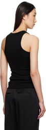 Róhe Black Racerback Merino Jersey Tank Top