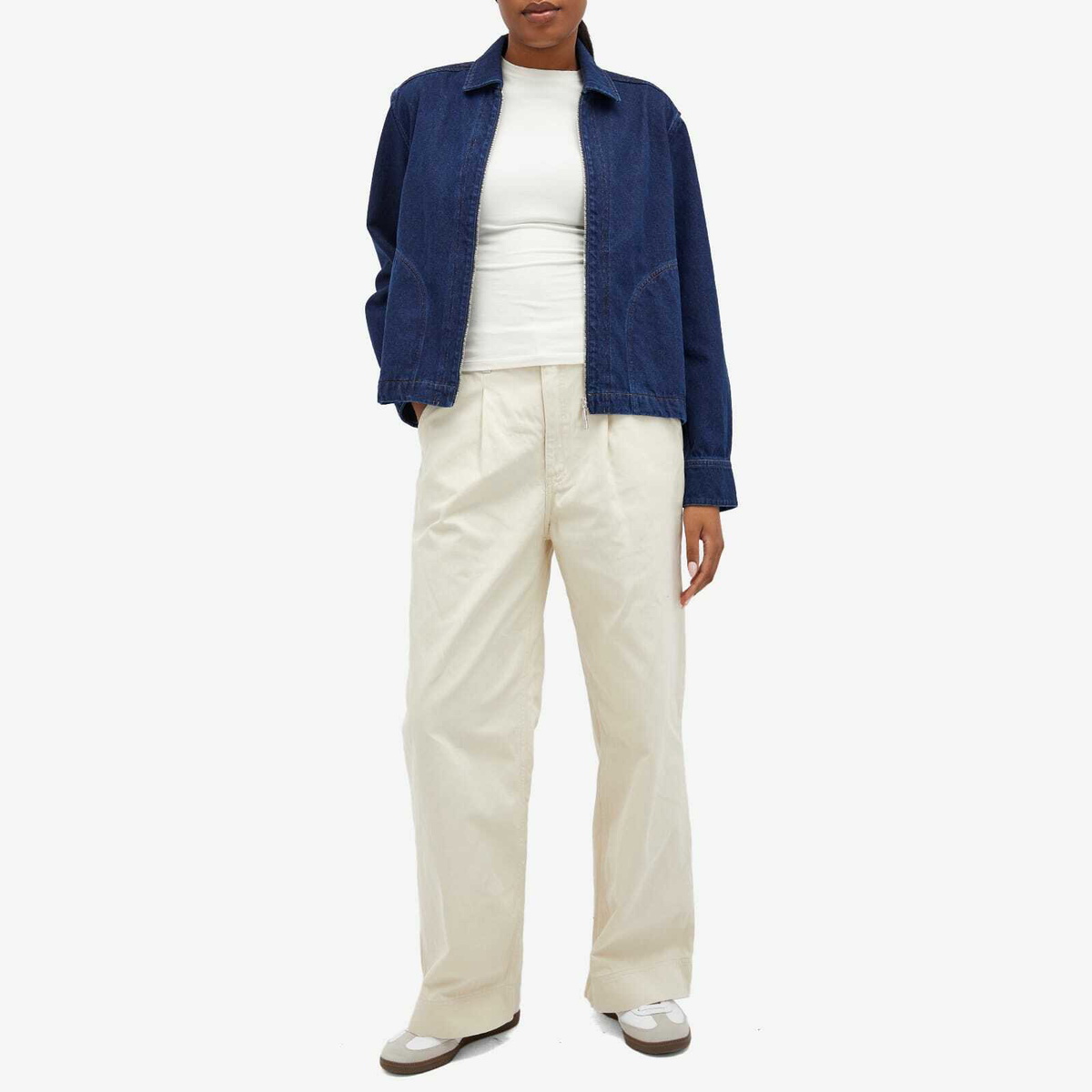 Nudie Jeans Co Women's Nudie Suki Workwear Sailor Pants in Ecru