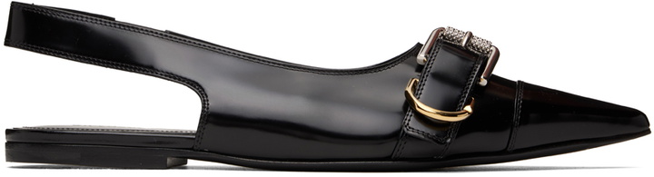 Photo: Givenchy Black Voyou Slingback Slippers