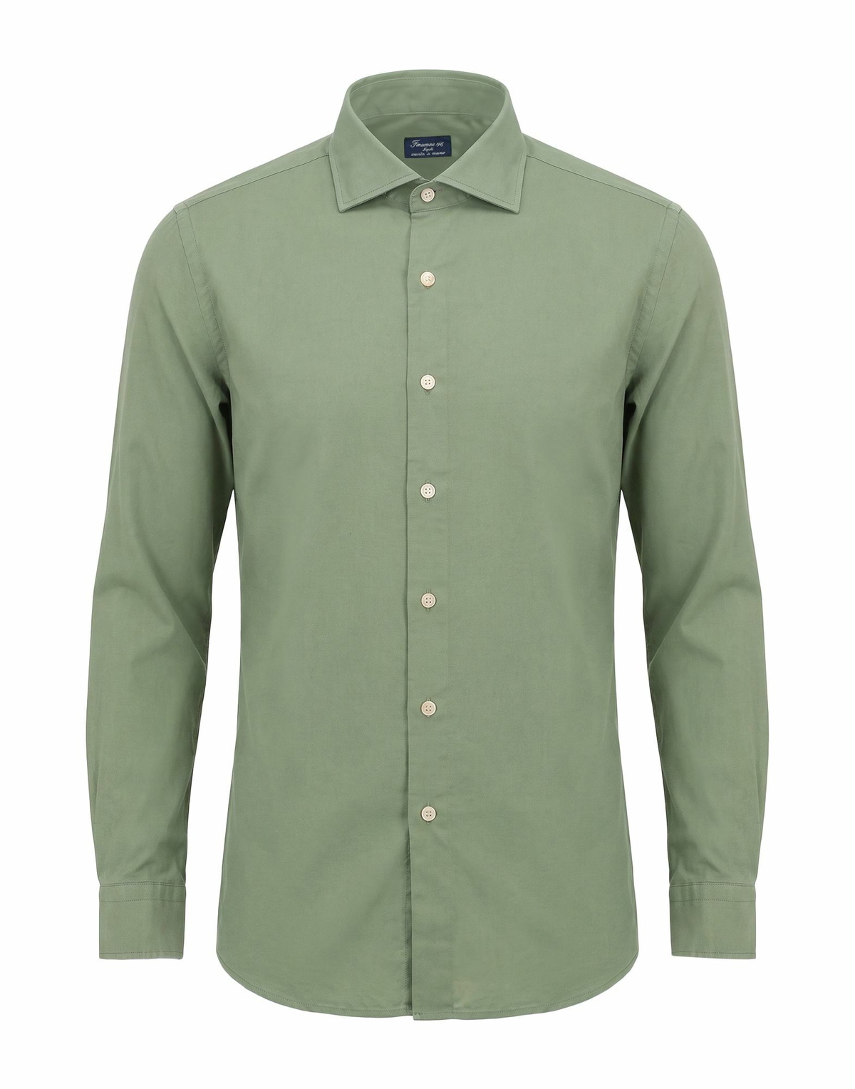 Finamore 1925 Mens Shirt in Sage green