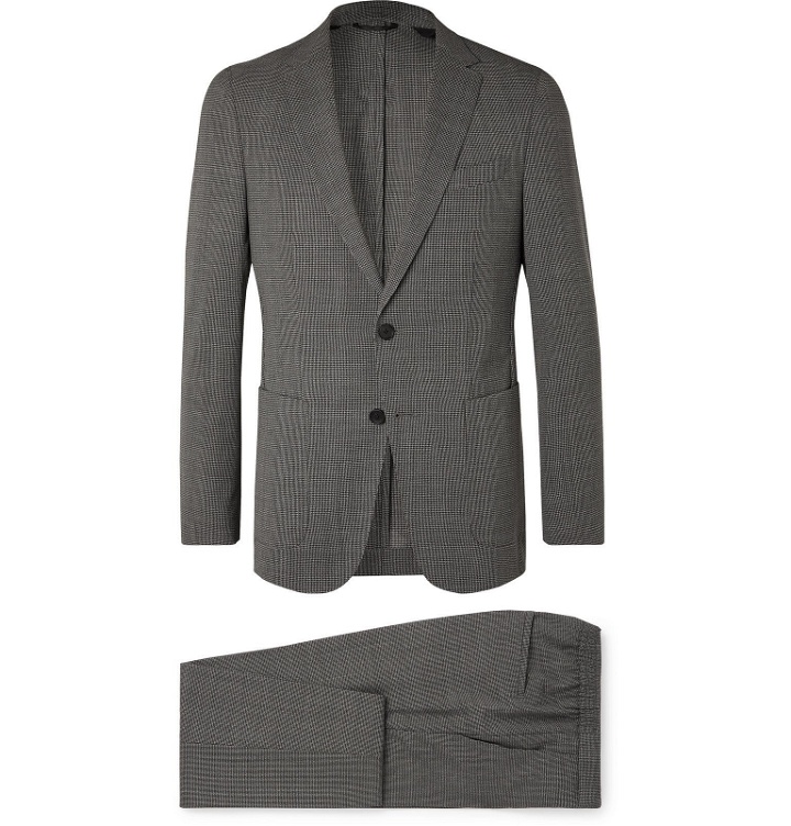 Photo: Hugo Boss - Grey Slim-Fit Puppytooth Virgin Wool Suit - Gray
