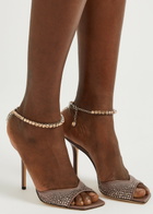 Jimmy Choo Saeda 100 Crystal-embellished Leather Sandals Pink