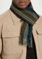 Paul Smith Trent Striped Logo-embroidered Wool Scarf - Black - One Size