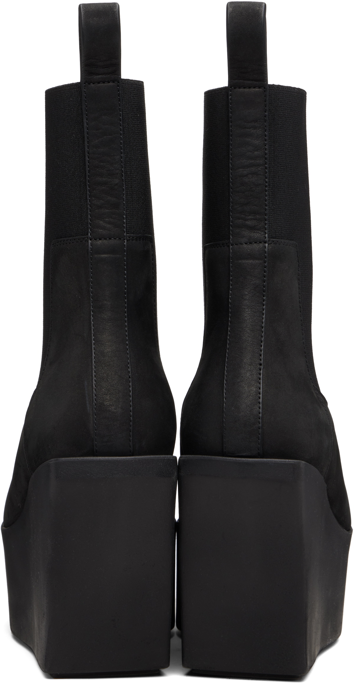 Rick Owens Black Concordians Sliver Platform Beatle Chelsea