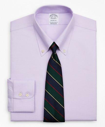 Photo: Brooks Brothers Men's Stretch Regent Regular-Fit Dress Shirt, Non-Iron Royal Oxford Button-Down Collar | Lavender
