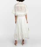 Zimmermann - High Tide lace-trimmed cropped shirt