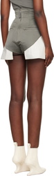 Rick Owens Gray Temple Dirt Cutoffs Shorts