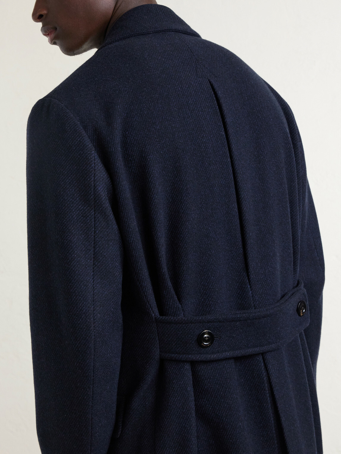 Boglioli - Double-Breasted Virgin Wool and Cashmere-Blend Twill Coat - Blue