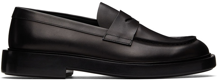 Photo: Giorgio Armani Black Leather Loafers