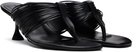 Proenza Schouler Black Cable T-Strap Heeled Sandals