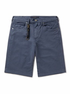 Incotex - Straight-Leg Cotton-Blend Gabardine Shorts - Blue