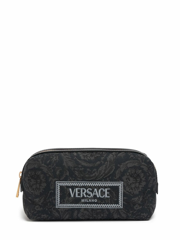 Photo: VERSACE Barocco Embroidery Jacquard Beauty Pouch