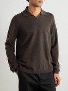 The Row - Franz Cashmere Polo Shirt - Brown