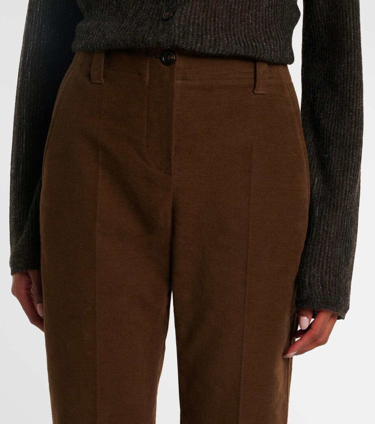 Brunello Cucinelli Cropped cotton flared pants