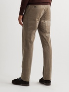 Canali - Slim-Fit Stretch-Cotton Corduroy Suit Trousers - Neutrals