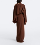 Taller Marmo Brooks scarf-detail caped maxi dress