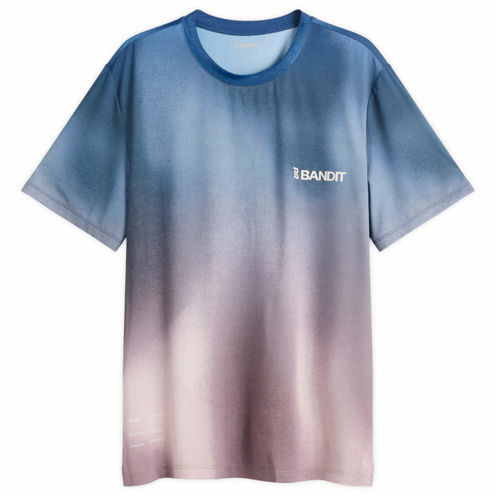 Photo: Bandit Men's Lightweight Drift Performance T-Shirt in Tranuil Blue/Wave Ombre
