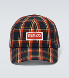 Kenzo - Logo checked cotton baseball cap