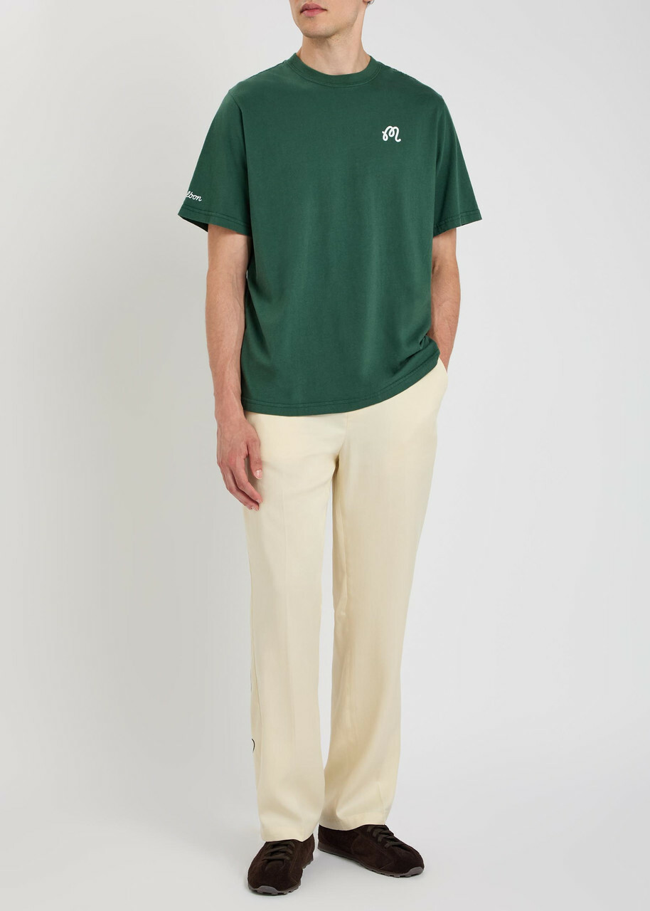 Malbon Bermuda Logo-print Cotton T-shirt Green