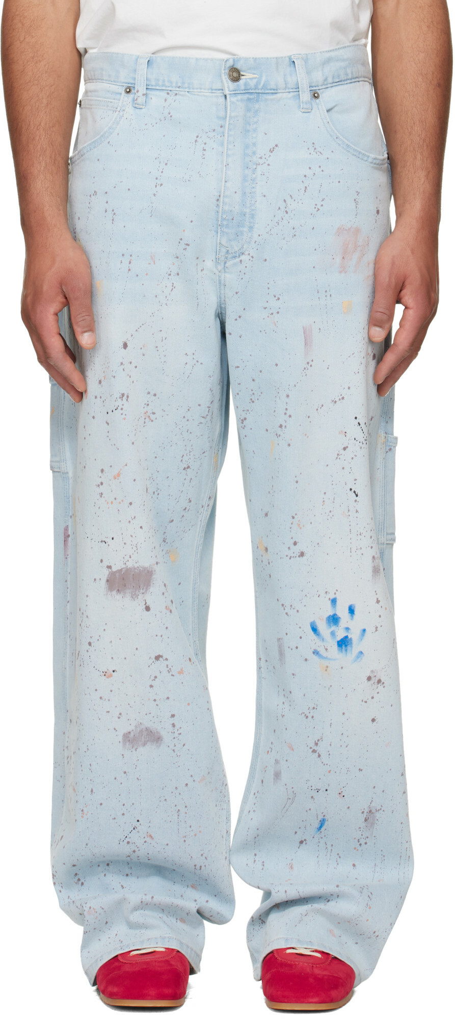 COÛT DE LA LIBERTÉ Blue Nova Sling Over Sized Painter Jeans