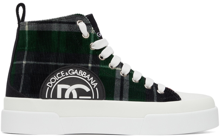 Photo: Dolce & Gabbana Portofino Light Two-Tone Mid-Top Sneakers