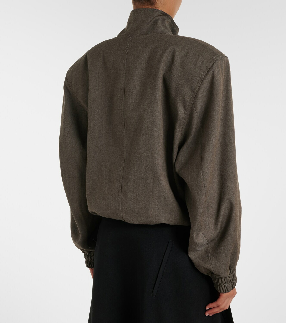 The Attico Virgin wool-blend bomber jacket