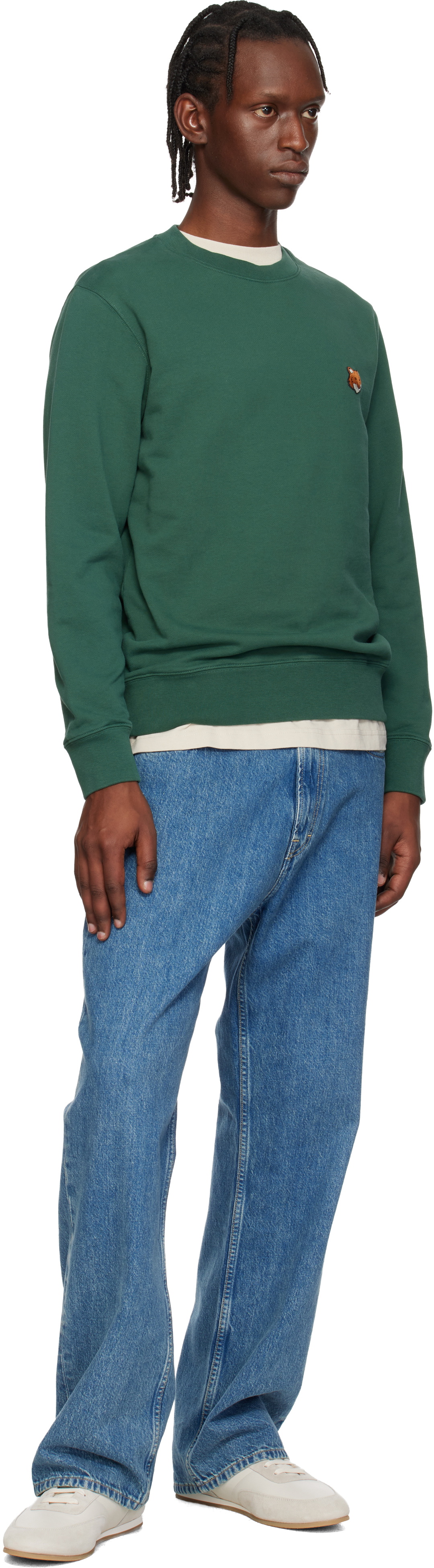 Maison Kitsuné Green Fox Head Regular Sweatshirt