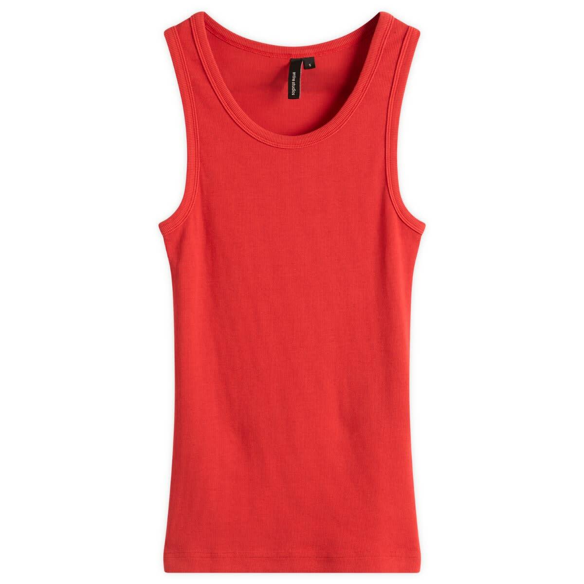 Entire Studios Women's Rib Tank Top in Cherry
