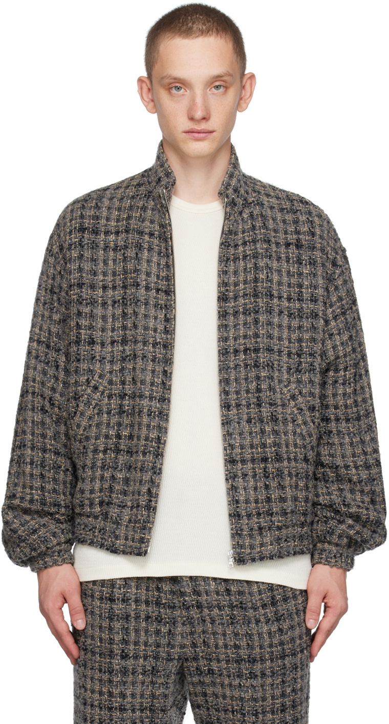 AURALEE Gray Homespun Jacket Auralee