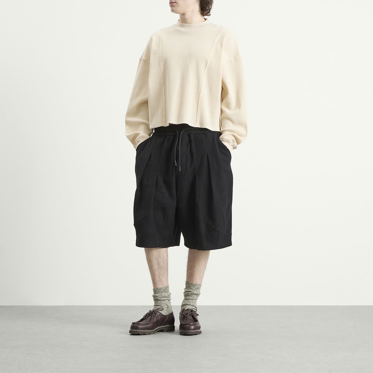 Gander Men's Waffle Longsleeve T-Shirt in Oat