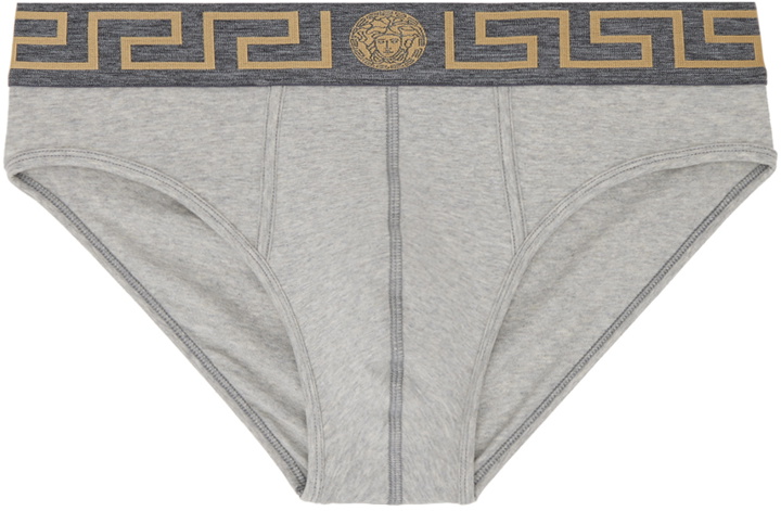Photo: Versace Underwear Gray Greca Border Briefs