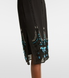 Xu Zhi Beaded jersey midi skirt