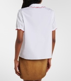 Miu Miu Scalloped cotton poplin shirt
