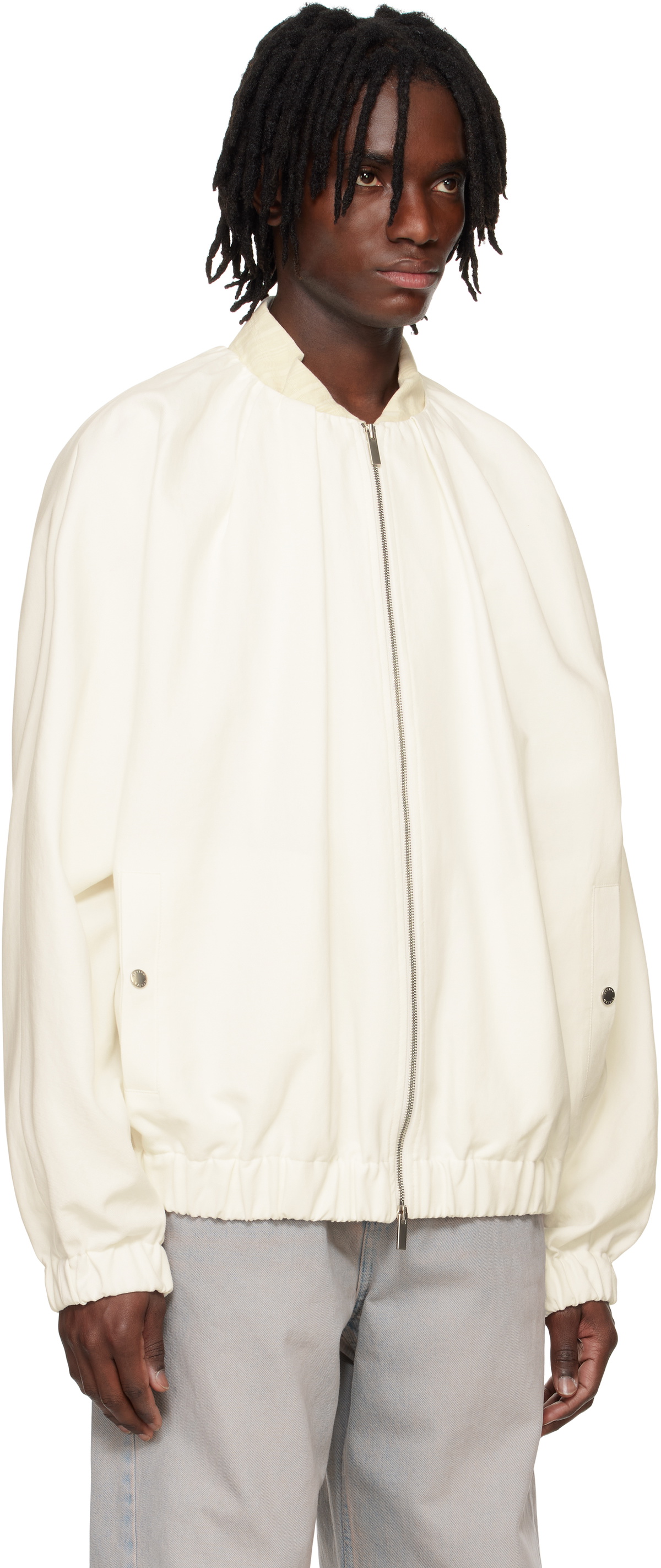 System Off-White Shirring Bomber Jacket