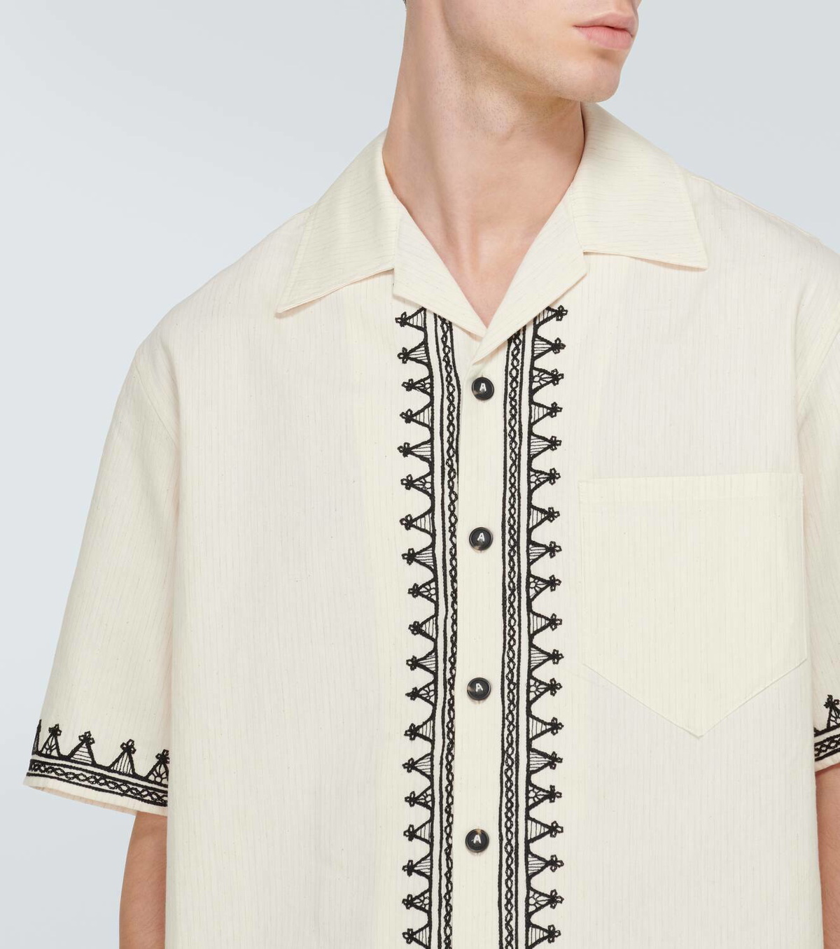 Alanui Akasha embroidered cotton-blend shirt