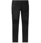AMIRI - MX1 Skinny-Fit Panelled Distressed Denim Jeans - Black
