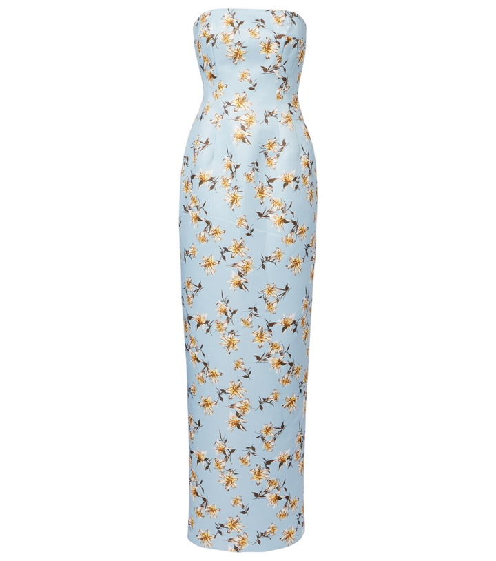 strapless open back dress Rent Emilia Wickstead Orange Dress