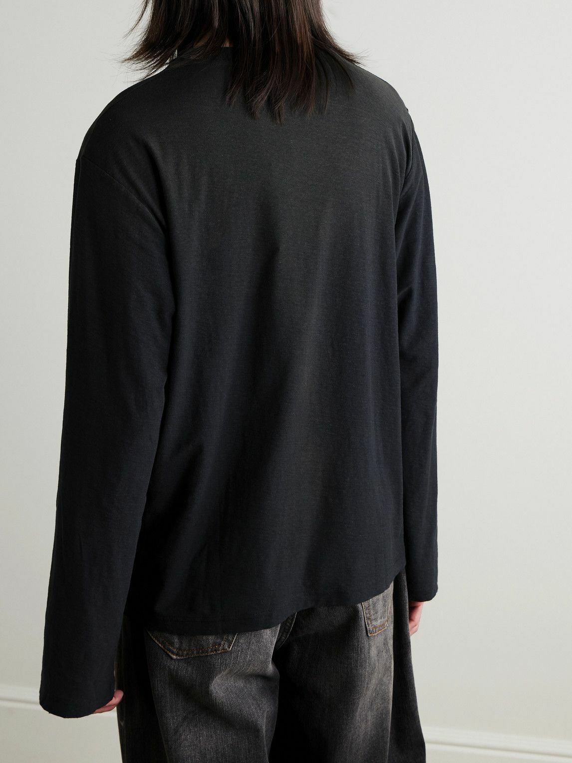 Acne Studios - Edden U 1996 Oversized Logo-Print Distressed Cotton