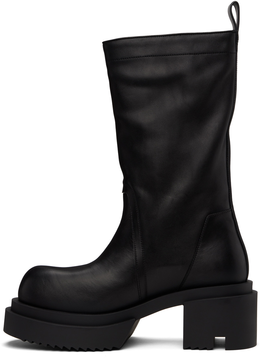 Rick Owens Black Lido Pull On Bogun Boots Rick Owens