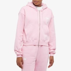Patta Women's Femme Basic Cropped Zip Up Hooded Sweater in Cradle Pink